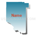 Landusky Elementary School District, Montana (Blue Gradient Fill with Shadow)