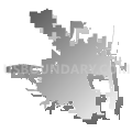 Hartselle city, Alabama (Gray Gradient Fill with Shadow)