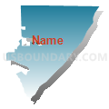 Whitesboro CDP, Alabama (Blue Gradient Fill with Shadow)
