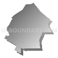 Downey city, California (Gray Gradient Fill with Shadow)