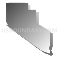 Thousand Palms CDP, California (Gray Gradient Fill with Shadow)