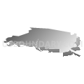 Clearlake Oaks CDP, California (Gray Gradient Fill with Shadow)