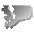 North Fort Myers CDP, Florida (Gray Gradient Fill with Shadow)