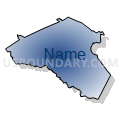 Athens-Clarke County unified government (balance), Georgia (Radial Fill with Shadow)