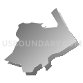 Fort Stewart CDP, Georgia (Gray Gradient Fill with Shadow)