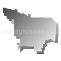 Churubusco town, Indiana (Gray Gradient Fill with Shadow)