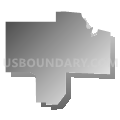 Fontanet CDP, Indiana (Gray Gradient Fill with Shadow)