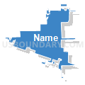 Kaplan city, Louisiana (Solid Fill with Shadow)