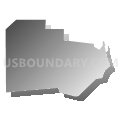 Bawcomville CDP, Louisiana (Gray Gradient Fill with Shadow)