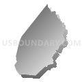 Bowdoinham CDP, Maine (Gray Gradient Fill with Shadow)