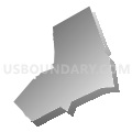 Woburn city, Massachusetts (Gray Gradient Fill with Shadow)