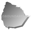 Acushnet Center CDP, Massachusetts (Gray Gradient Fill with Shadow)