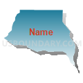 Hunter CDP, Missouri (Blue Gradient Fill with Shadow)