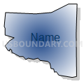 Boneau CDP, Montana (Radial Fill with Shadow)