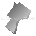 Fort Lee borough, New Jersey (Gray Gradient Fill with Shadow)