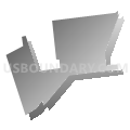 Skillman CDP, New Jersey (Gray Gradient Fill with Shadow)
