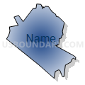 Pinnacle CDP, North Carolina (Radial Fill with Shadow)