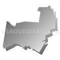 Wilkinsburg borough, Pennsylvania (Gray Gradient Fill with Shadow)