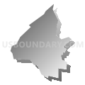 Brookhaven borough, Pennsylvania (Gray Gradient Fill with Shadow)