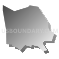 Perryopolis borough, Pennsylvania (Gray Gradient Fill with Shadow)