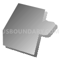 Mount Pocono borough, Pennsylvania (Gray Gradient Fill with Shadow)