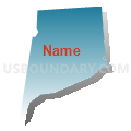 Nicholson borough, Pennsylvania (Blue Gradient Fill with Shadow)