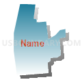 Canton borough, Pennsylvania (Blue Gradient Fill with Shadow)