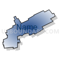 New Holland borough, Pennsylvania (Radial Fill with Shadow)