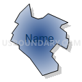 Clinton CDP, Pennsylvania (Radial Fill with Shadow)