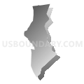 East Providence city, Rhode Island (Gray Gradient Fill with Shadow)
