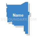 Freeman city, South Dakota (Solid Fill with Shadow)