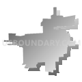 Schulenburg city, Texas (Gray Gradient Fill with Shadow)