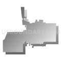 Brigham City city, Utah (Gray Gradient Fill with Shadow)