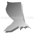 Brandermill CDP, Virginia (Gray Gradient Fill with Shadow)