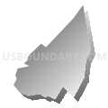 Mount Sidney CDP, Virginia (Gray Gradient Fill with Shadow)