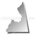 Talladega, Cherokee, Randolph, Cleburne & Clay Counties PUMA, Alabama (Gray Gradient Fill with Shadow)