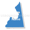 Talladega, Cherokee, Randolph, Cleburne & Clay Counties PUMA, Alabama (Solid Fill with Shadow)