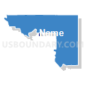 Del Norte, Lassen, Modoc, Plumas & Siskiyou Counties PUMA, California (Solid Fill with Shadow)