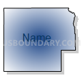 Northwest Colorado--Garfield, Routt, Moffat & Rio Blanco Counties PUMA, Colorado (Radial Fill with Shadow)