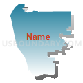 Jefferson County (East Central)--Lakewood City (South) & Dakota Ridge PUMA, Colorado (Blue Gradient Fill with Shadow)