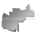 Broomfield, Jefferson (Northeast), Adams (Northwest) & Boulder (Southeast) Counties PUMA, Colorado (Gray Gradient Fill with Shadow)