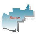 Broomfield, Jefferson (Northeast), Adams (Northwest) & Boulder (Southeast) Counties PUMA, Colorado (Blue Gradient Fill with Shadow)