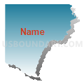 Georgia Mountains Regional Commission (Southwest)--Forsyth County PUMA, Georgia (Blue Gradient Fill with Shadow)