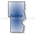 Washington County (North)--Oakdale, Forest Lake, Stillwater & Hugo Cities PUMA, Minnesota (Radial Fill with Shadow)