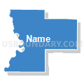 Buchanan, Andrew & DeKalb Counties PUMA, Missouri (Solid Fill with Shadow)
