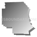 Northeast Missouri PUMA, Missouri (Gray Gradient Fill with Shadow)