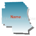 Northeast Missouri PUMA, Missouri (Blue Gradient Fill with Shadow)