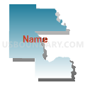 Dodge, Cass, Saunders & Washington Counties PUMA, Nebraska (Blue Gradient Fill with Shadow)