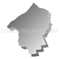 Hunterdon County PUMA, New Jersey (Gray Gradient Fill with Shadow)