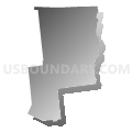 Clinton, Franklin, Essex & Hamilton Counties PUMA, New York (Gray Gradient Fill with Shadow)